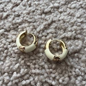 Express Thick Enamel Hoop Earrings